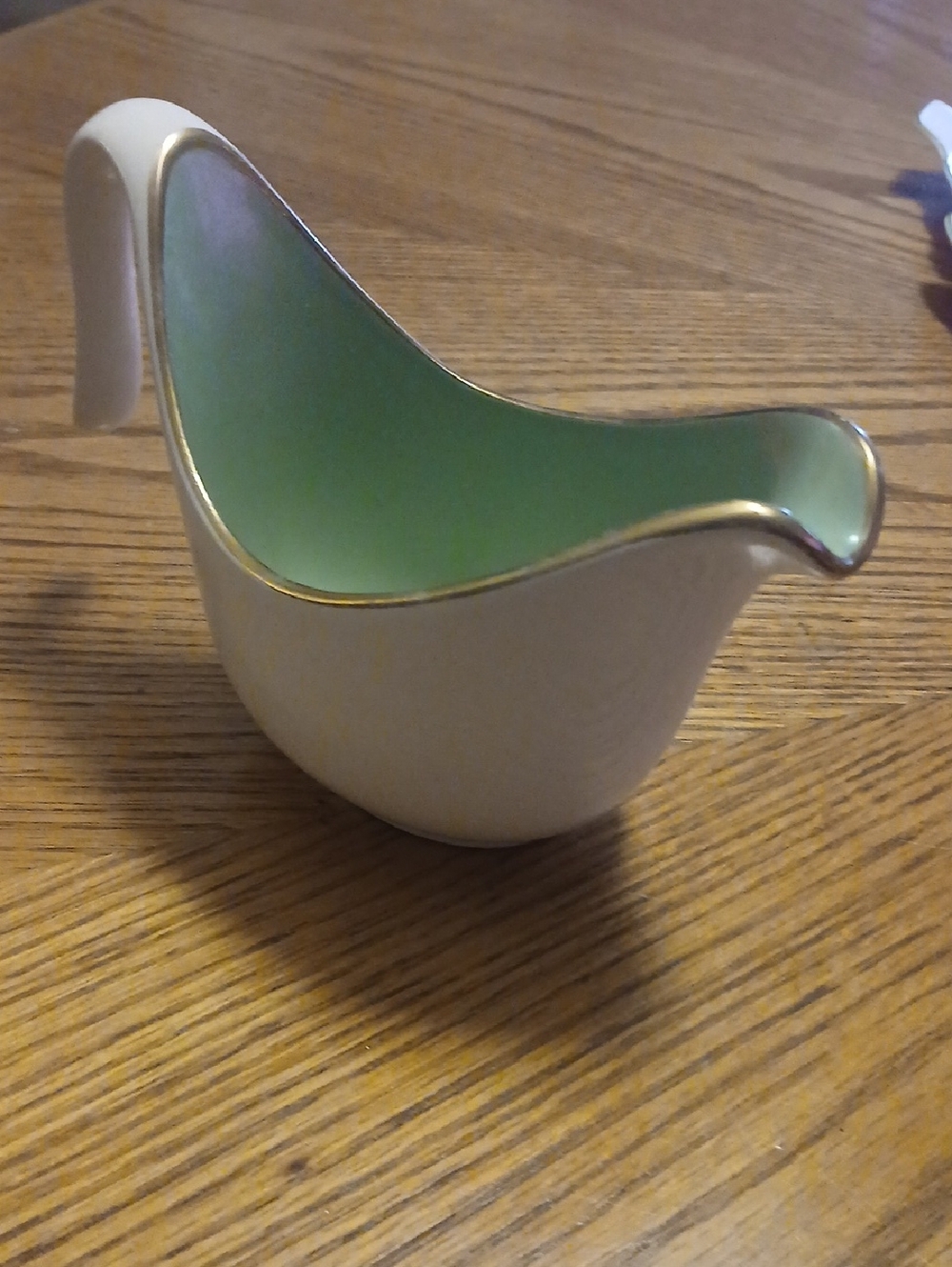 Taylor Smith And Taylor Heritage Collection Creamer with  Celadon Green Lining